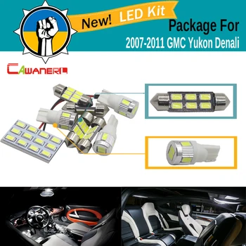 

Cawanerl Car Map Dome Trunk License Plate Light Interior 5630 SMD LED Bulb LED Kit Package White For 2007-2011 GMC Yukon Denali