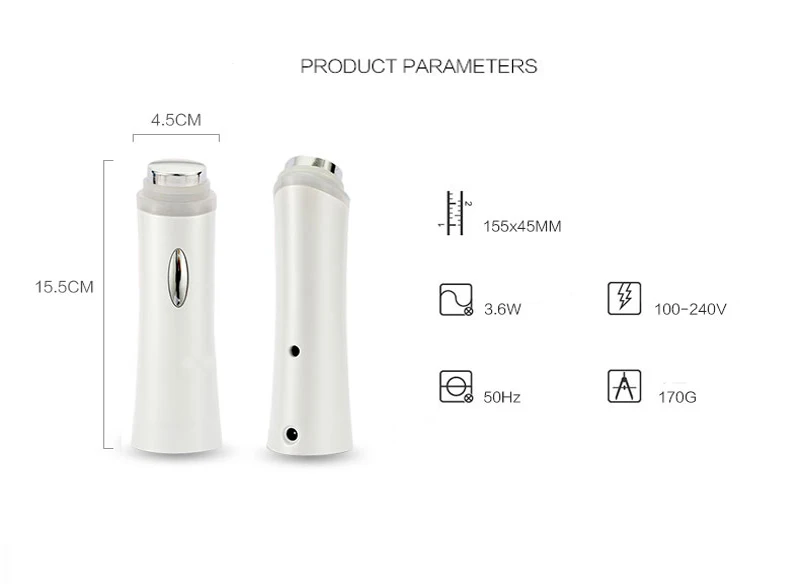 Luzes do Fóton do Diodo Emissor de Luz Sônico do Removedor do Enrugamento Facial da Beleza Portátil da Radiofrequência do Líquido de Limpeza da Cara com 5 Massager Ultra Sônico Equipamento 5 Beleza e saúde