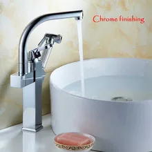 Бренд хром золото никель Матовый Одной ручкой кухонный кран выдвижной сосуд раковина смеситель с двумя носиками выдвижной спрей