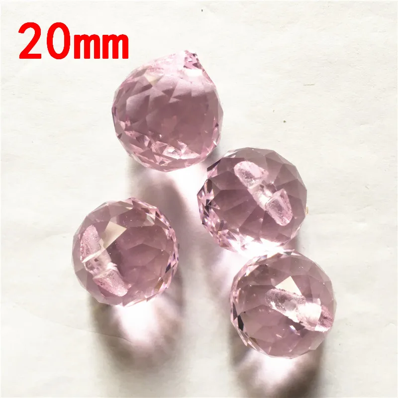 

Pendant Light Parts 20pcs Balls 20mm Pink Crystal Prism Pendant Hanging Prism Suncatchers For Dining Room Lights
