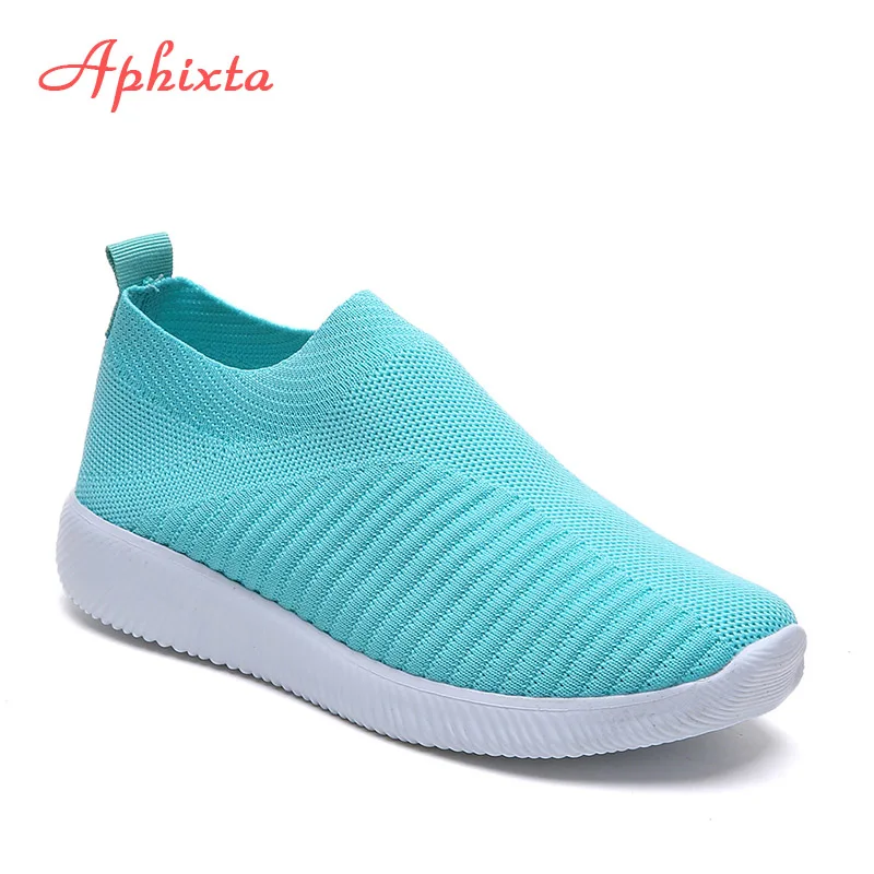 Aphixta/; весенние туфли-светильник; женская обувь для влюбленных пар; женская обувь с верхом из сетчатого материала; женская обувь на плоской подошве; женские лоферы; большие размеры - Цвет: Light blue