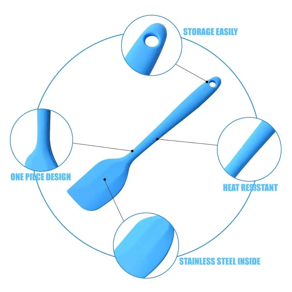 KONCO силиконовый Шпатель скребок, Премиум красочный скребок для торта Крем шпатель масло миксер торт инструмент, ложка для выпечки Шпатель