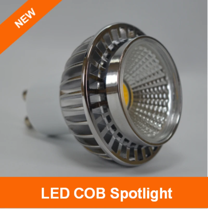 2016 New 100 240V GU10 5W LED lamparas COB Spotlight Warm/Cool White