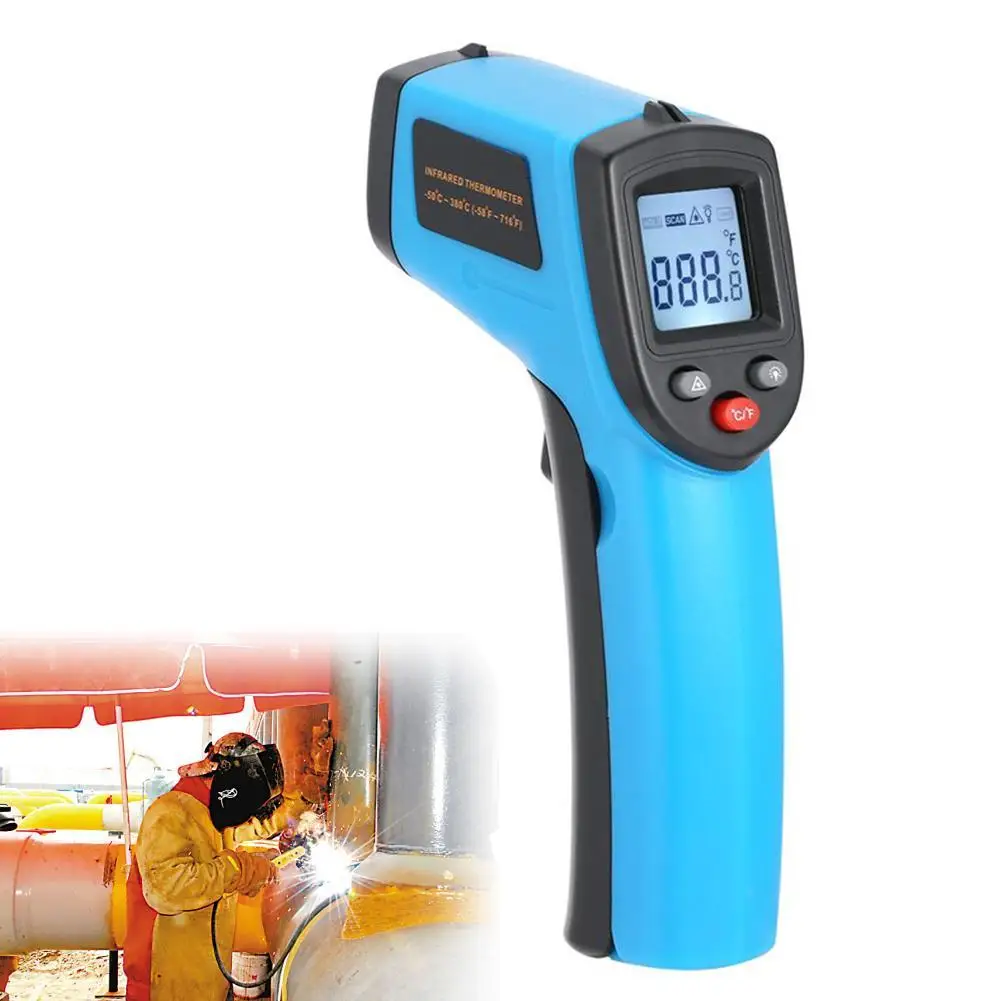 Digital Laser Infrared Thermometer Temperature Measuring Instrument LCD