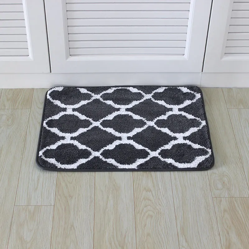 

Anti Slip Door Mats Indoor 45Ч60cm Absorbent Door Mat Yellow / Grey Soft Footmat Bathroom Mats Bed and Bath Table Carpet Rugs