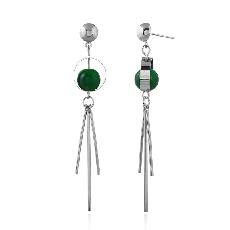 Tassel Roman numerals long section shell earrings earrings jewelry