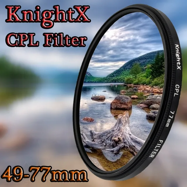 Best Offers KnightX 49mm 52mm 55mm 58mm 67mm 77mm cpl polarizing Filter for Canon Nikon Sony DSLR SLR camera Lenses Nikon D7000 D5200 D5100