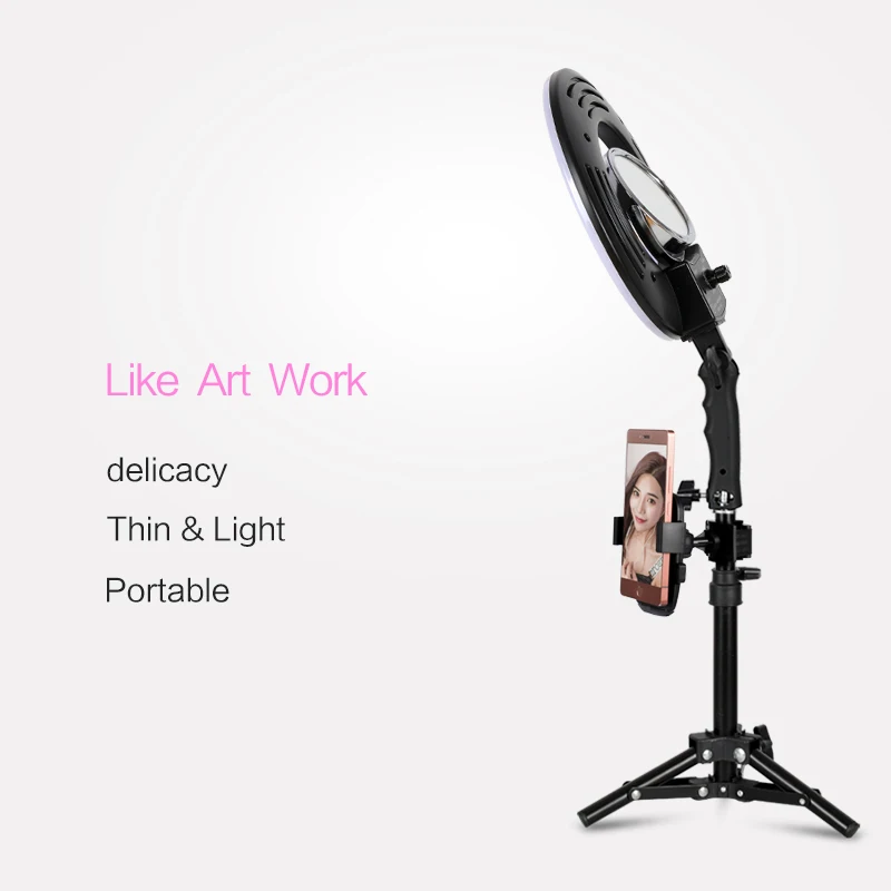 10 ''Dimmable Selfie светодиодный кольцевой светильник для макияжа камеры Youtube