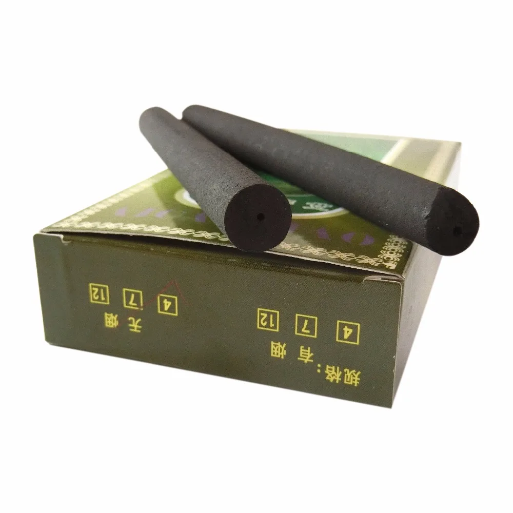 10Pcs/Lot 110x12mm Smokeless Moxa Stick Black Roller Massage Body Pain Relief Tube 10Pcs/Box