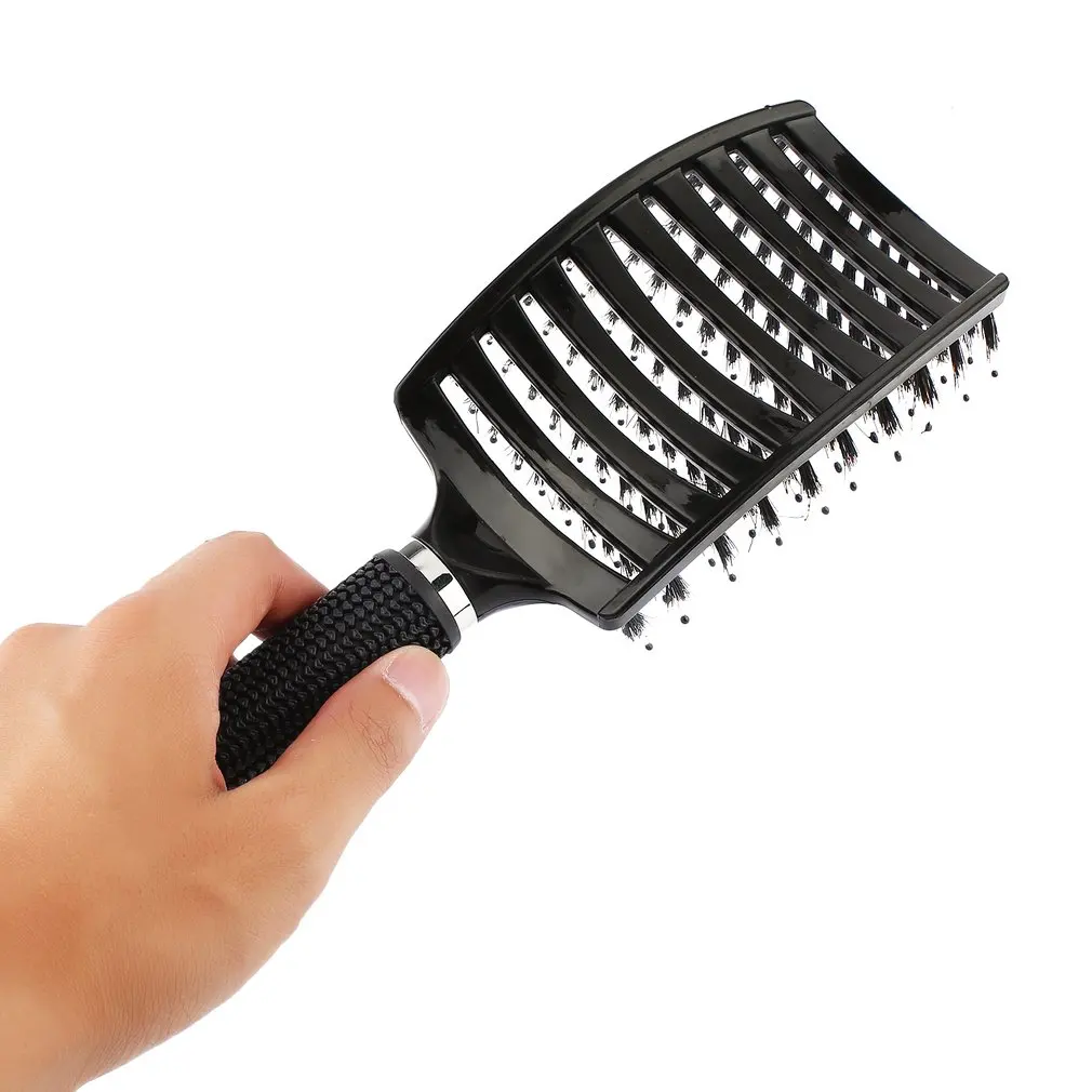 Women Hair Scalp Massage Comb Bristle& Nylon Hairbrush Wet Curly Detangle Hair Brush for Salon Hairdressing Styling Tools