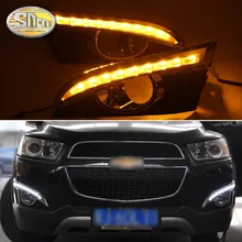 For Chevrolet Captiva 2011 2012 2013 turn Signal Relay Car-styling 12V LED DRL Daytime Running Lights with fog lamp hole For Chevrolet Captiva 2011 2012 2013 turn Signal Relay Car-styling 12V LED DRL Daytime Running Lights with fog lamp hole