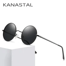 KANASTAL металлические стимпанк Солнцезащитные очки поляризованные овальные зеркальные стимпанк Круглые Солнцезащитные очки Мужские Женские поляризованные очки для вождения UV400