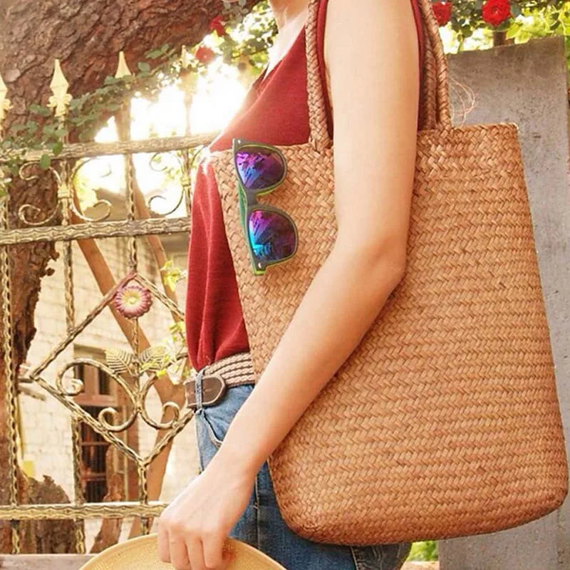 2016 Summer Design Women Handbags Straw Women Messenger Bags Beach Bag Large Capacity Tote Bag Free Shipping DL0121 XA1027B (3)
