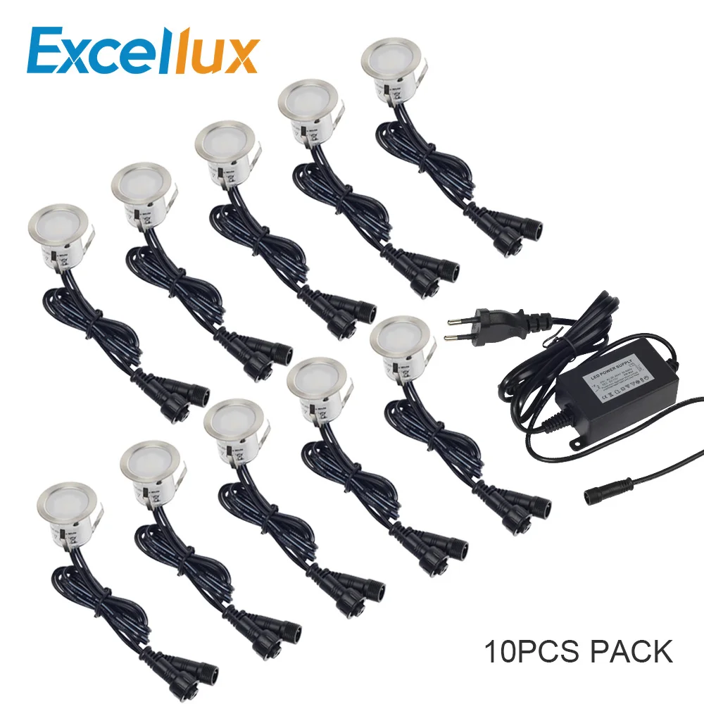 10PCS LED Deck Light Waterproof 6W Stainless Steel Recessed Stair Underground Spotlight Pathway Home Decoration And Adapter 10PCS LED Deck Light Waterproof 6W Stainless Steel Recessed Stair Underground Spotlight Pathway Home Decoration And Adapter