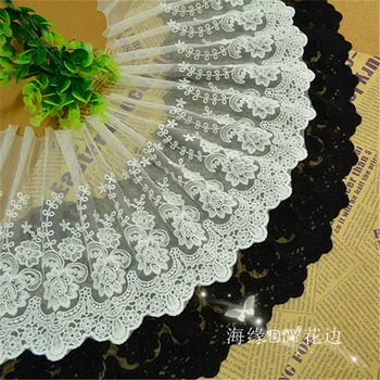 

3 yards/batch DIY craft garment accessories wholesale vintage rose pure cotton gauze embroidery lace GRL0387