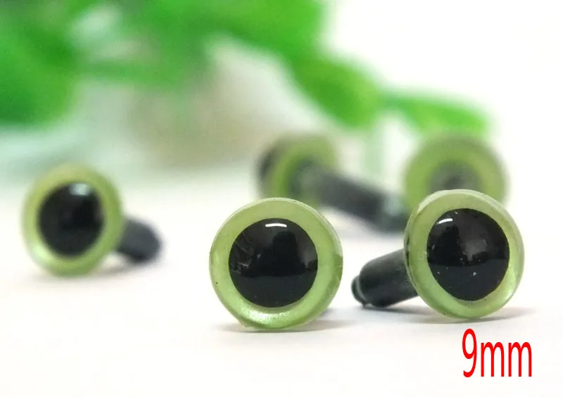 free shipping!!! 9mm Pearl-green#1 Animals Amigurumi Plastic Safety Eyes --60pcs