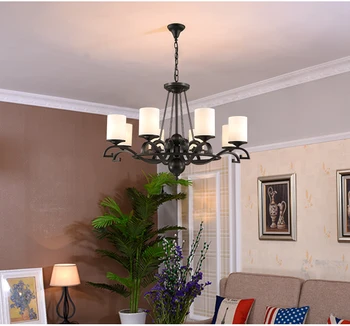 

Modern Large Chandelier Ceiling Pendant E27 LED Lighting For Dining Bedroom Hotel Room Hanging Light Fixture Black Chandeliers M