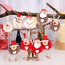 3Pcs Elk Santa Claus Snowman Felt Cloth Rope Doll Christmas Tree Hanging Decor 3Pcs Elk Santa Claus Snowman Felt Cloth Rope Doll Christmas Tree Hanging Decor