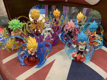 

9pcs Dragon Ball Super WCF Burst World Collectable Vegeta Gohan Frieza Broly Son Goku Gokou Saiyan 3 Hero Figure Model Toys