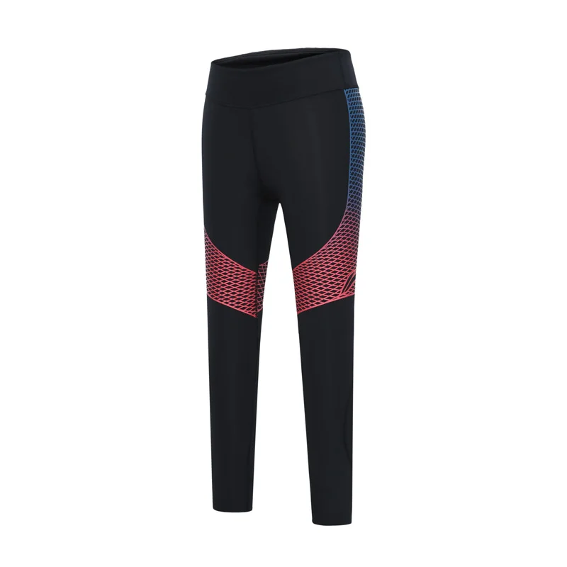 Li-Ning, женские спортивные колготки для бега, базовый слой, 73.3% полиэстер, 26.7% спандекс, подкладка, спортивные обтягивающие штаны, AULP038 WKY246 - Цвет: AULP038-3H