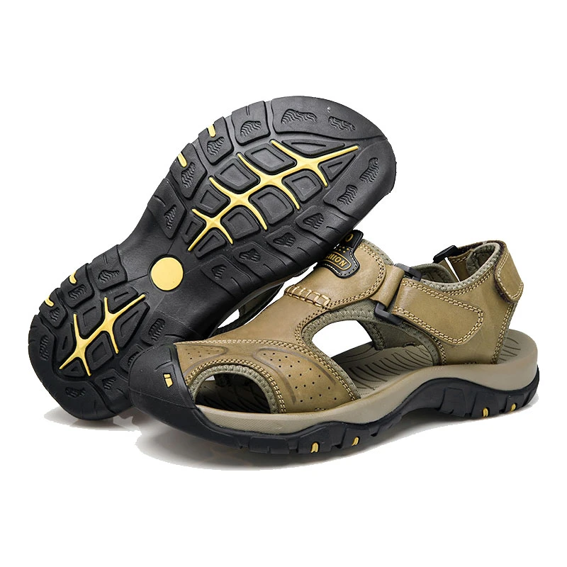 mens leather sandals clearance