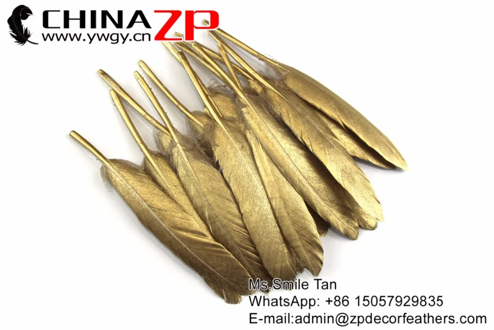 Printed glitter oneside Duck Feather (7)