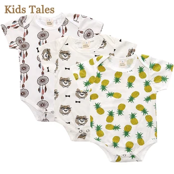 

3 pcs. / Lot Girl Newborn Baby Boy Clothes High Quality Cotton Short Sleeve Baby Rompers Roupas de Bebe Infantil Suits SJR-083
