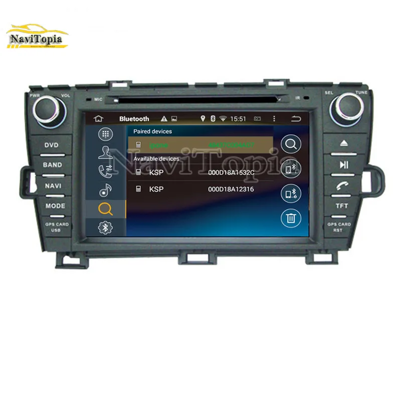 Best NAVITOPIA 4G RAM 64G ROM PX6 Six Core Android 9.0 Car DVD Player GPS Navigation for Toyota Prius right driving 2009 2010- 11
