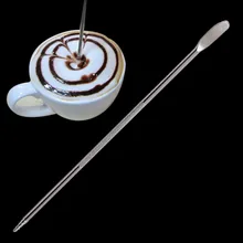 Нержавеющая сталь бариста капучино латте игла карандаш эспрессо кофе украшения ручка искусство кухня кафе инструмент Необычные кофе иглы