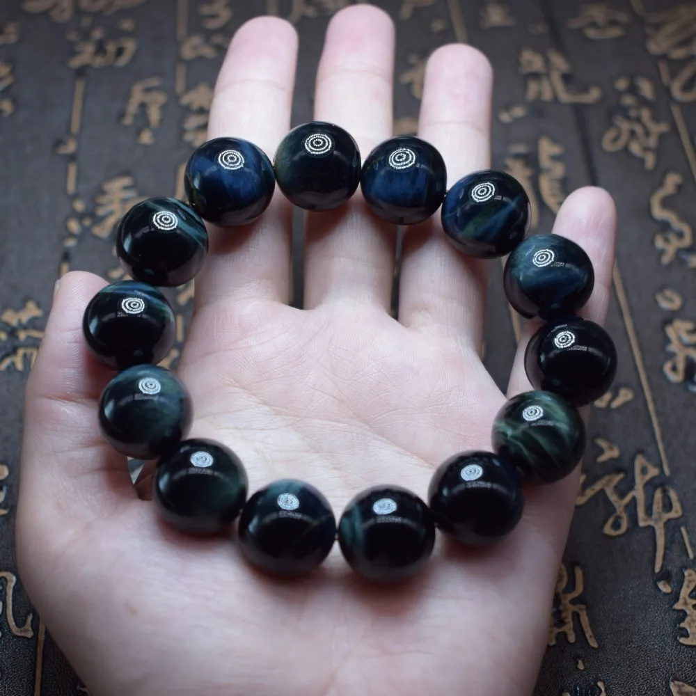 BOEYCJR AA темно-синий тигровый глаз натуральный камень бусины браслеты и браслеты ручной работы ювелирные изделия энергетический камень браслет для женщин или мужчин