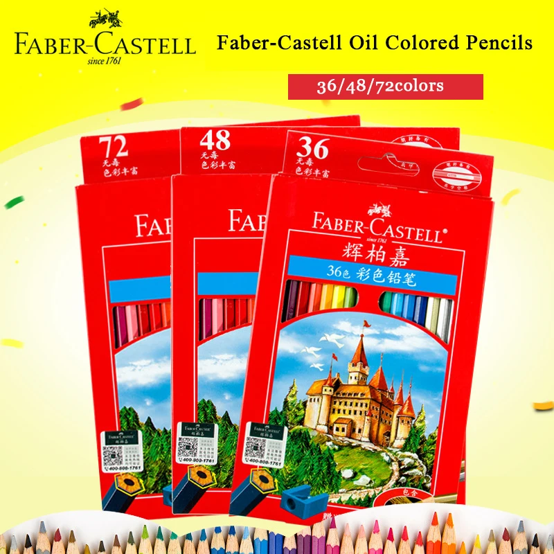 Faber-Castell нетоксичные 36/48/72 Рисование цветными карандашами на поверхность специальное масло для Цветной карандаш для рисования эскиз художника Сделано в Китае