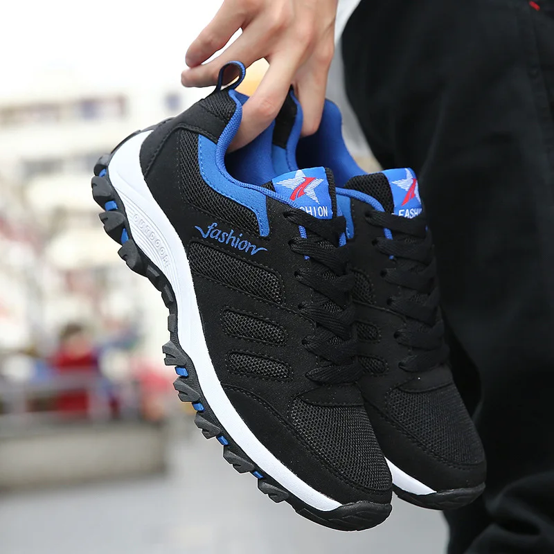 

Leisure Non-leather Casual Shoes for Men Air Mesh Designer Sneakers Mixed Colors Winter Lace Up Casual Shoes