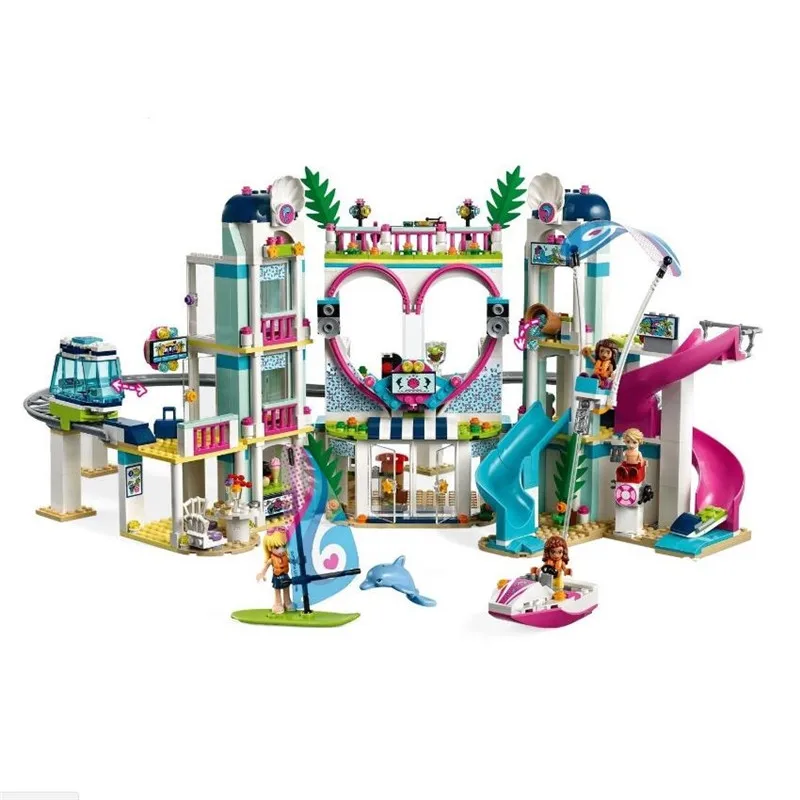 

New The Heartlake City Resort Model Compatible With Legoingly Girl Friends 41347 Building Block Brick Toys For Children