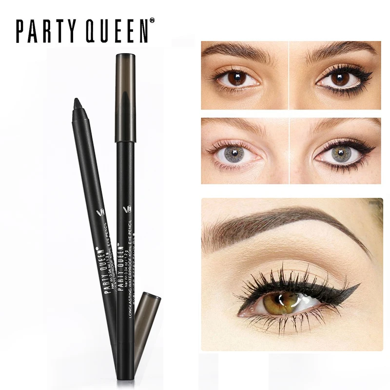 Party Queen Classic Eyeliner Pencil Gel Smooth Kohl Matte Black Eye Pen