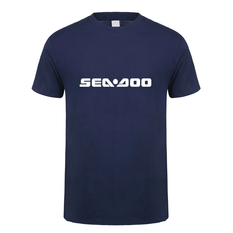 Футболки Sea-Doo летняя хлопковая футболка с короткими рукавами с морским Doo Seadoo Moto Мужская футболка футболки LH-079