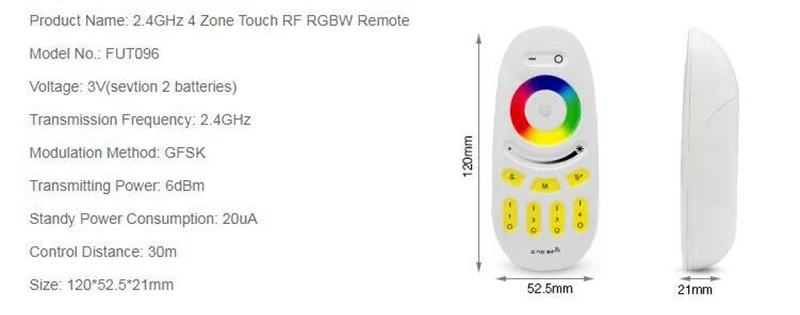 Mi светильник 2,4G RF беспроводной диммер Одноцветный CCT RGB RGBW RGB+ CCT FUT036 FUT037 FUT038 FUT039 DC12-24V контроллер светодиодной ленты