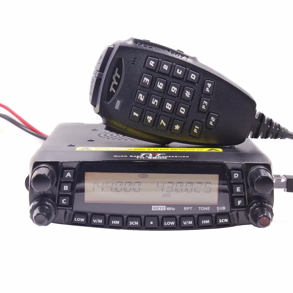 TYT TH-9800 Plus четырехдиапазонный Ретранслятор 50 Вт Автомобильная Мобильная радиостанция приемопередатчик с оригинальной TYT TH9800 четырехдиапазонная антенна