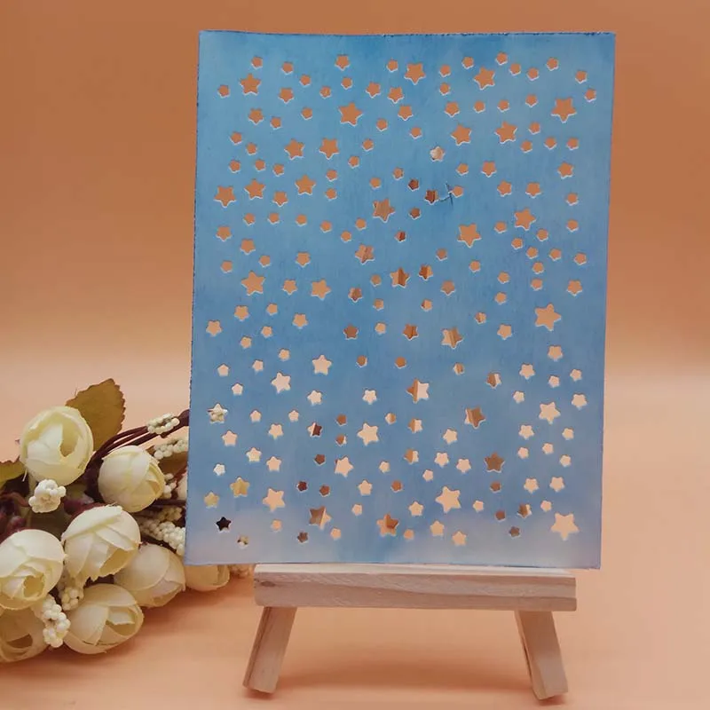

Rectangle Stars Backgrond Cover Cutting die clear stamp 2018 New cutting die for DIY Scrapbooking Decorative Dies