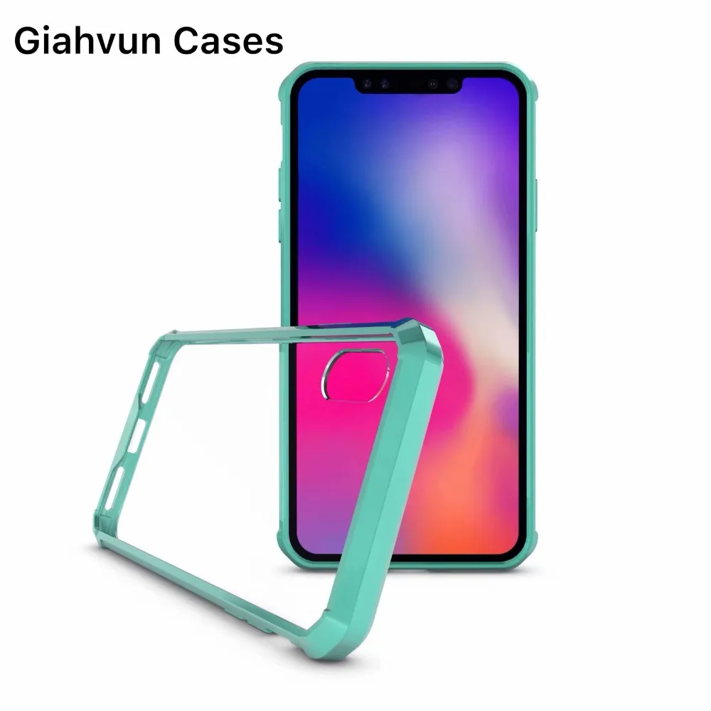 

Transparent TPU Acrylic Armor Anti-knock Protective Case For iPhone XS Max XR X 6 6S 7 8 plus 6plus 7Plus phone Cases Back Cover