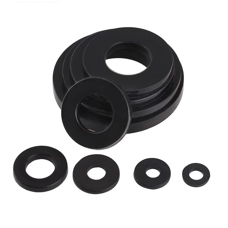 10PCS M3/M4/M5/M6/M8/M10/M12 Black Plus нейлоновая плоская прокладка/пластиковая шайба|flat washer|plastic