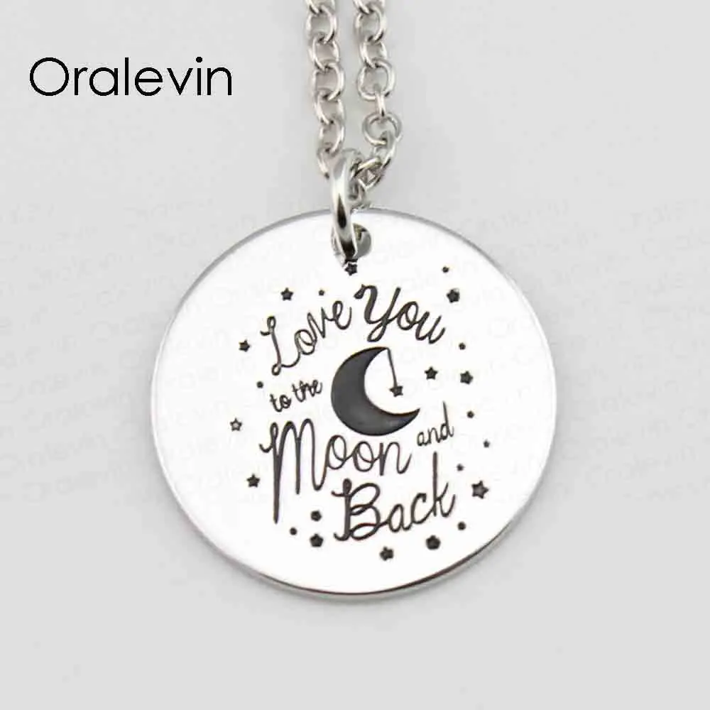 I LOVE YOU TO THE MOON AND BACK подвеска Подвески ожерелье подарок ювелирные изделия 10 шт./лот #