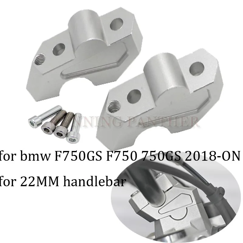 

22MM Handlebar Risers Clamp Height up also Backward Extend Adapters with Bolts for bmw F750GS F750 750GS 2018-ON