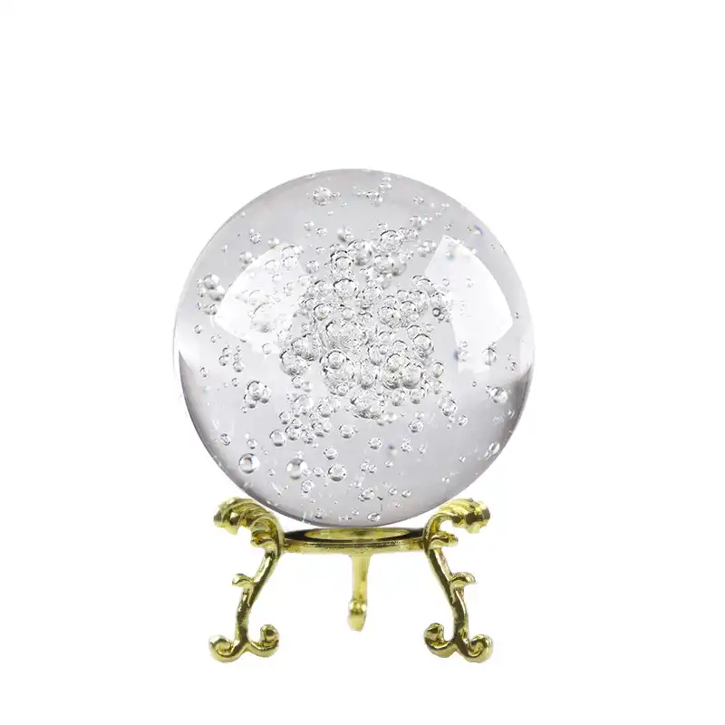 Crystal Glass Bubbles Ball Home Indoor Water Fountain Decoration