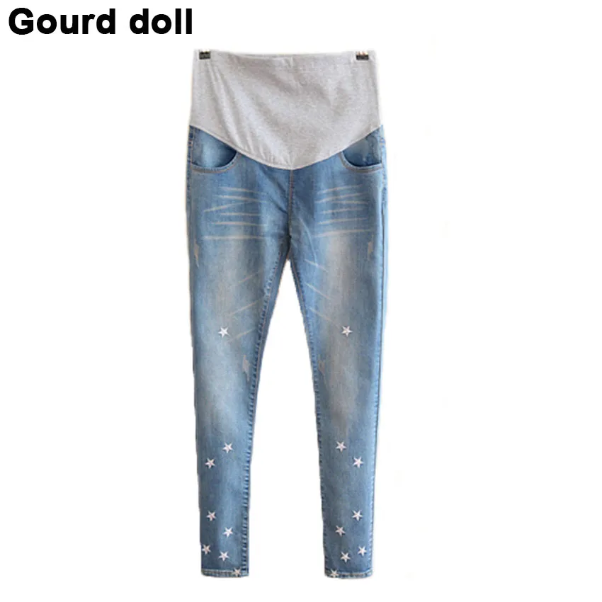 

Gourd doll Maternity pregnancy jeans overalls pants for pregnant women Elastic waist jeans pregnant pregnancy overalls clothes