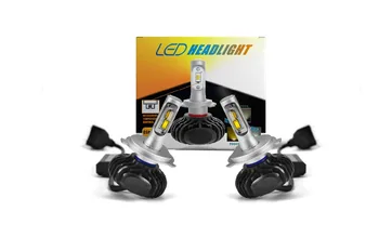 

White Color H4 LED Headlight Fanless LED CSP Chip 3000k 4300k 6000k