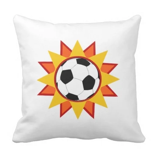 Both Soccer Ball Sunburst Throw Pillow Case (Size 20" by 20") Free Shippingpillow casethrow