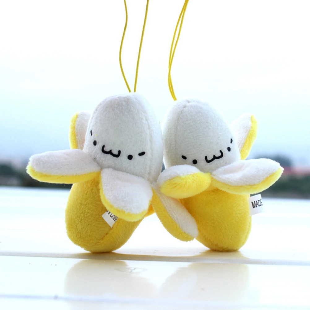

Lanyard Mobile Phone Strap Accessories Cute Charm Mobile Phone Skinned banana Plush Doll Pendant Cellphone Decoration