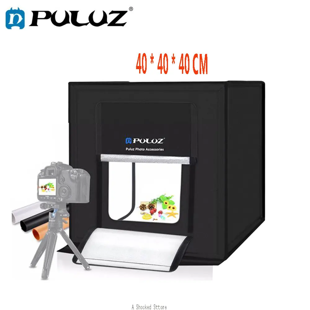 PULUZ Photo Box Studio 40cm Folding Portable White Light Photo Boxing