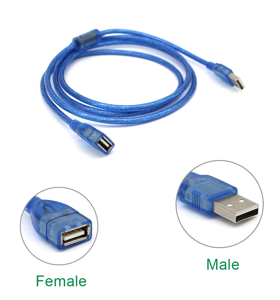 USB Extension Cable USB 2.0 Cable for Smart TV Computer PS4 Xbox One SSD Printer usb 2.0 to Extender Data Cord Male to Female (6)
