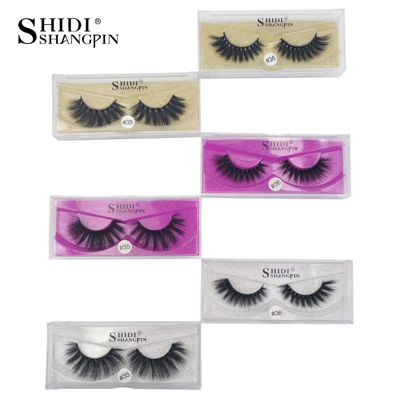 

SHIDISHANGPIN 1 pair mink eyelashes full strip lashes makeup false lashes natural long false eyelashes hand made 3d mink lashes